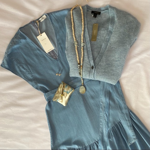 NWT JCrew Light Blue Cardigan Sweater - Picture 5 of 5